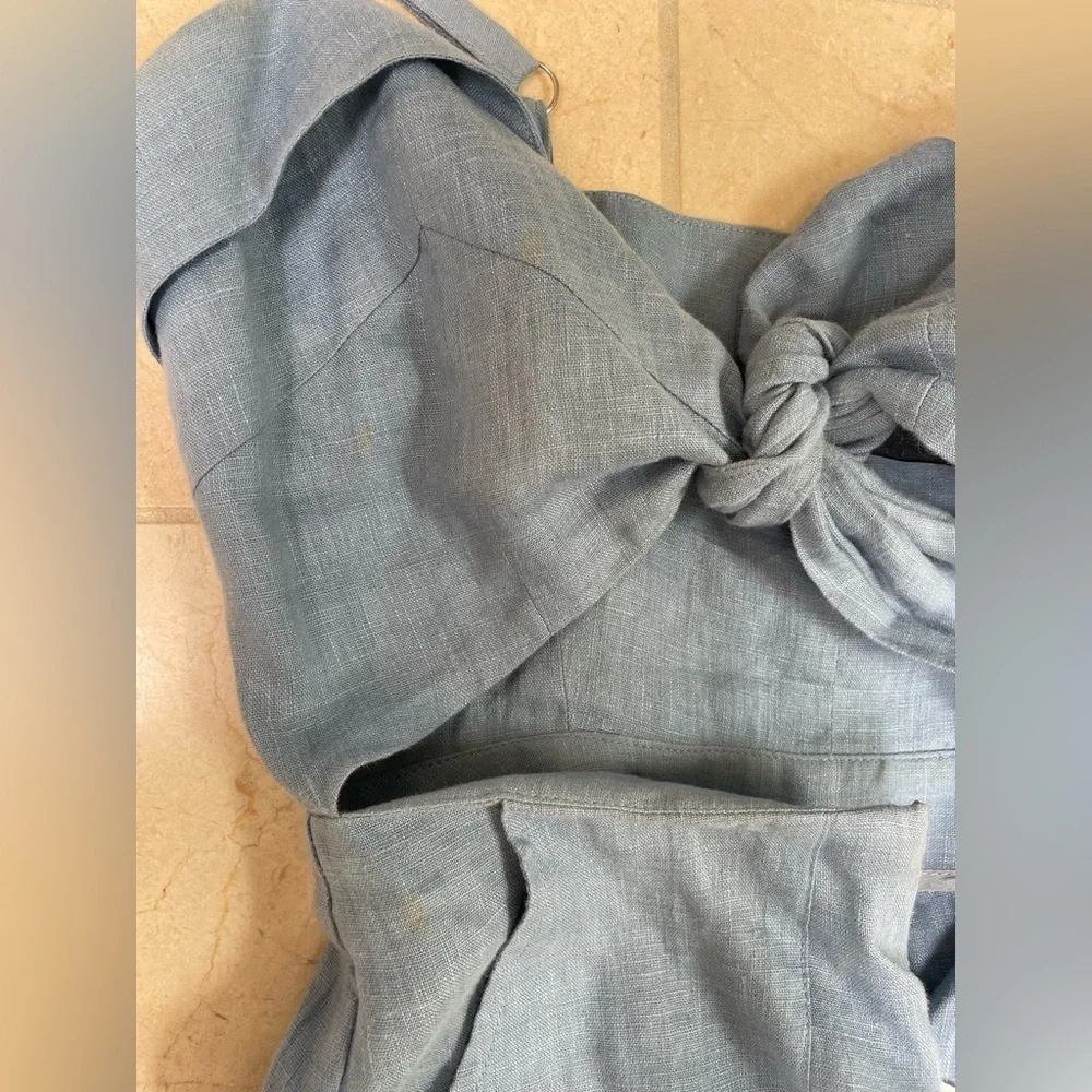 Reformation Cut Out Linen Romper